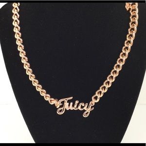 Juicy couture gold chain necklace